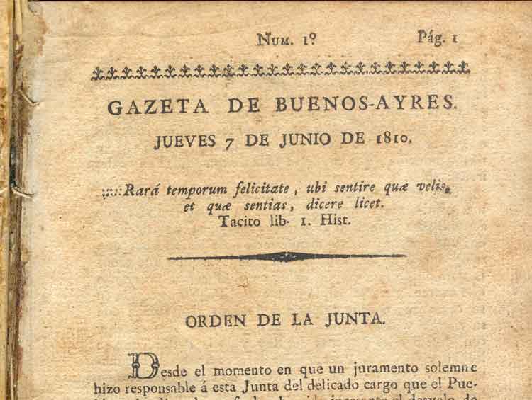 La histórica Gaceta de Buenos Aires y el Día del Periodista