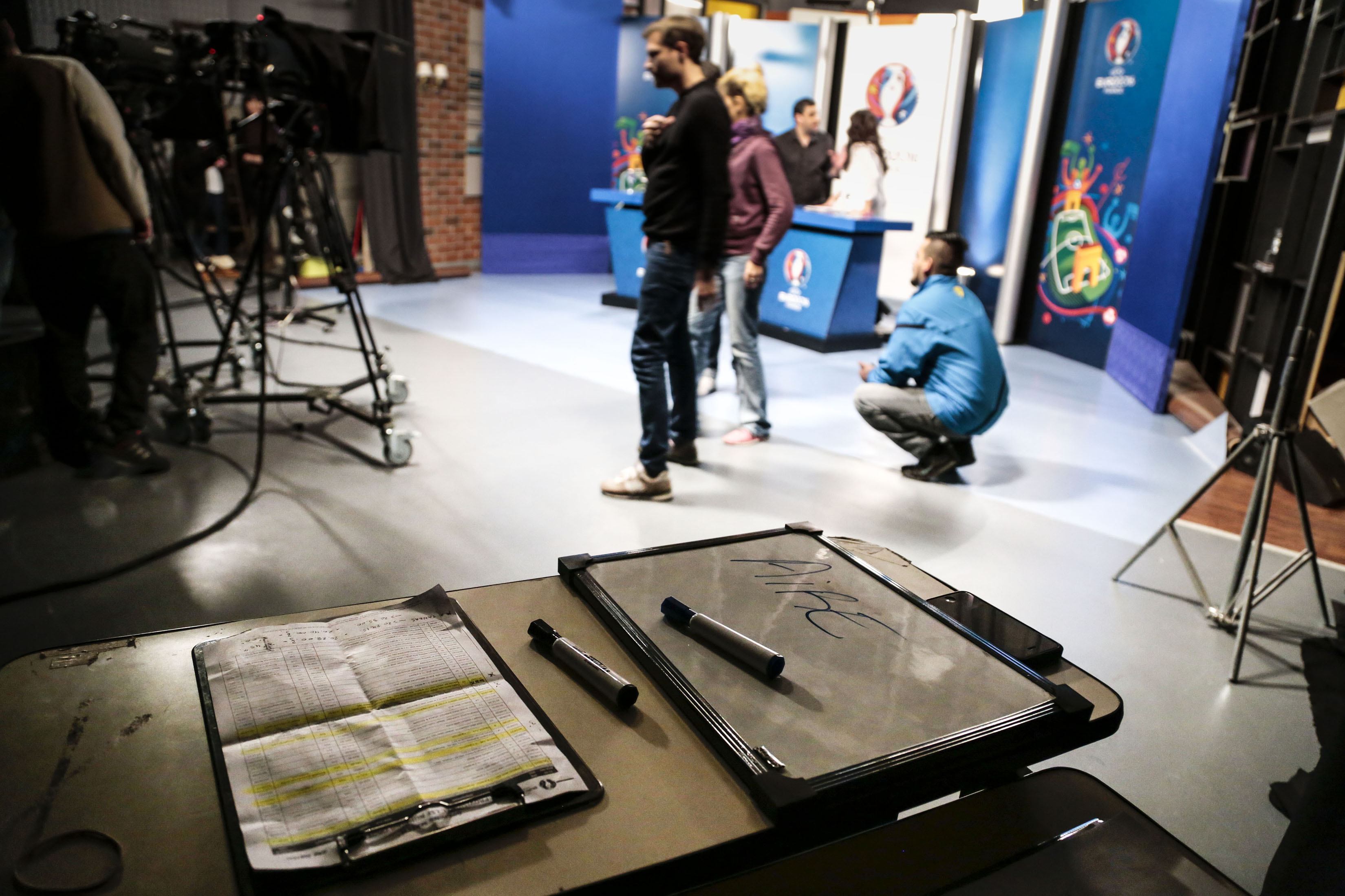 El detrás de escena de la transmisión