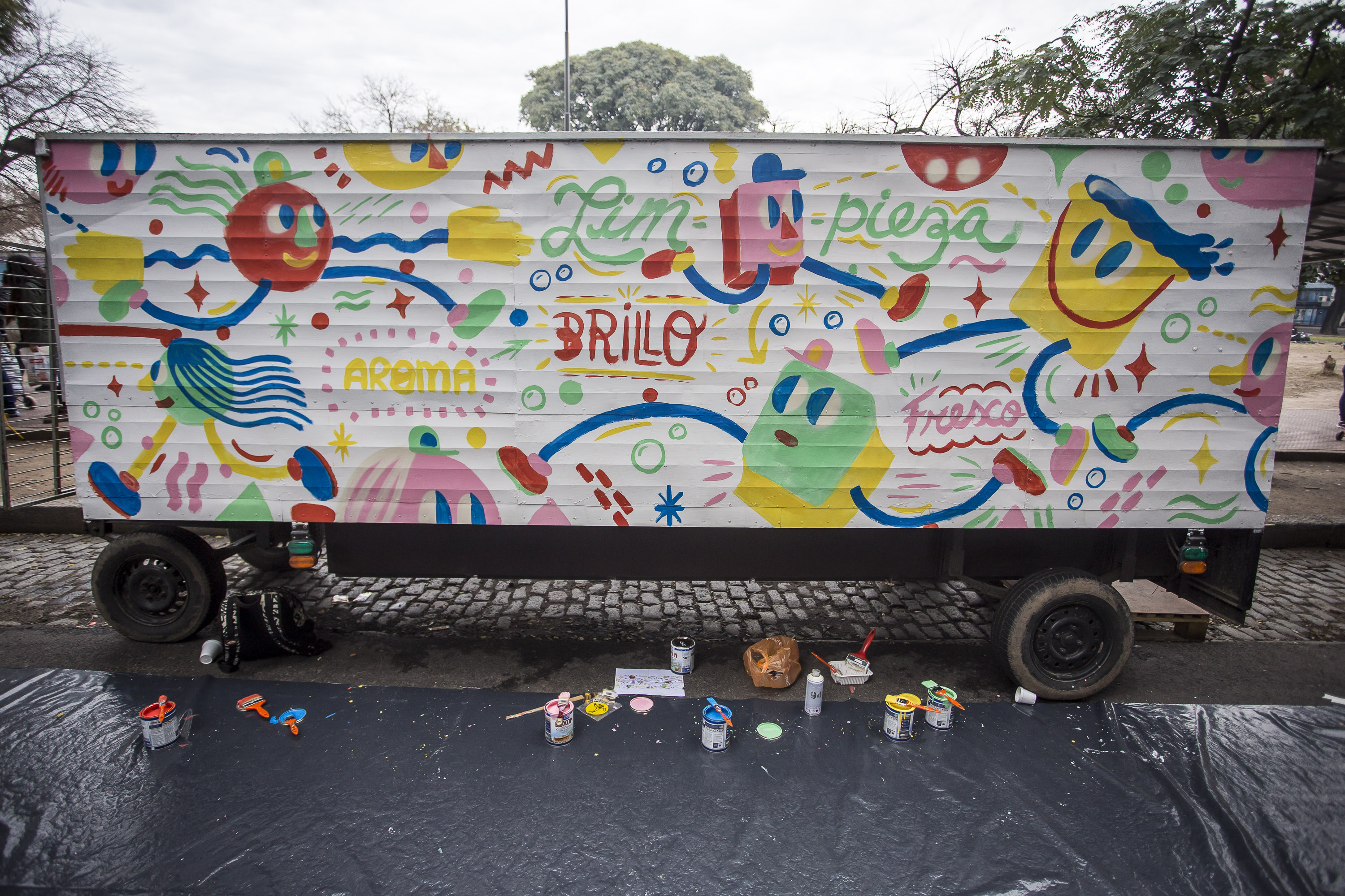 Una intervención artística en los carritos de las Ferias de la Ciudad