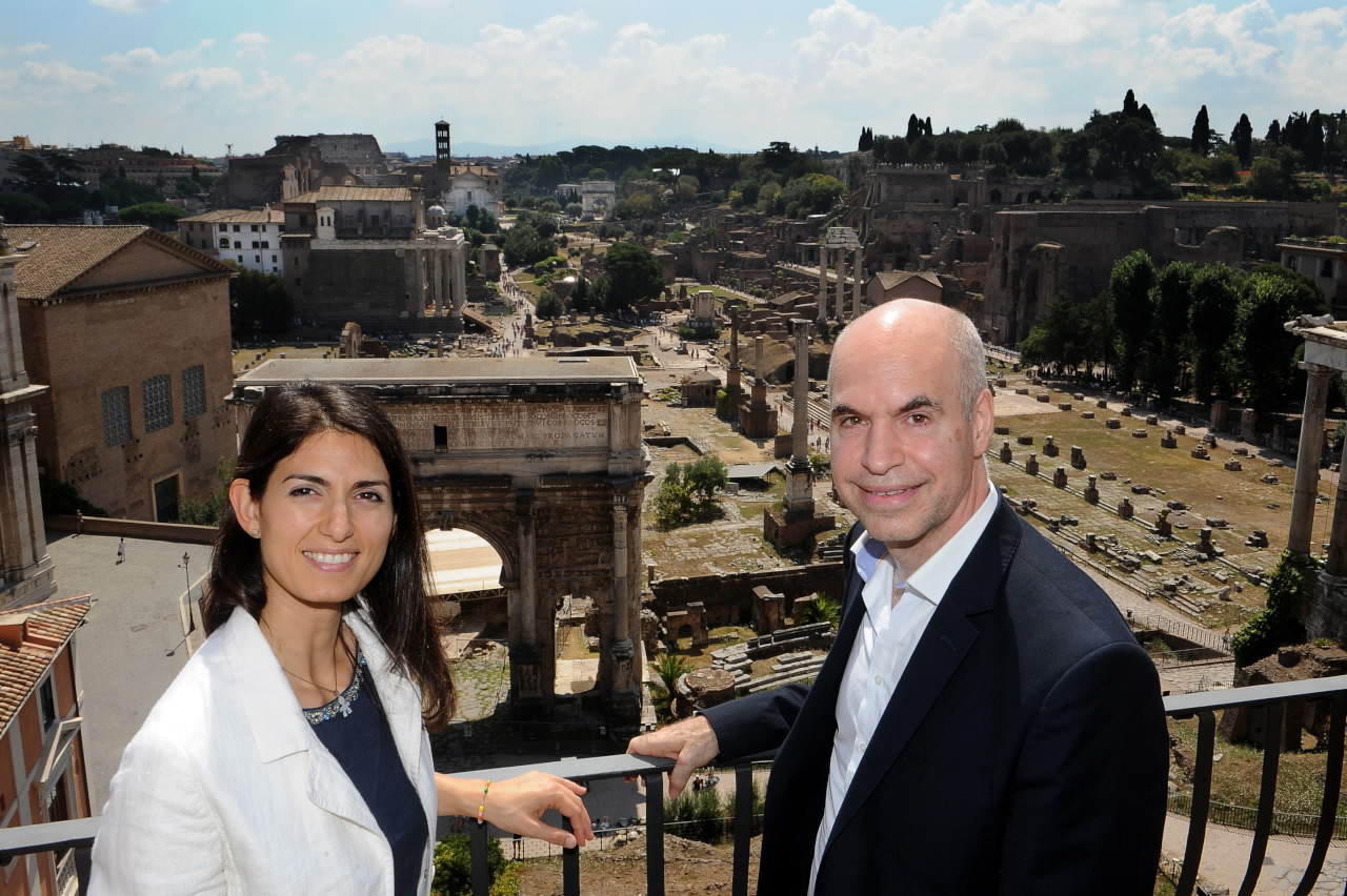 Horacio Rodríguez Larreta se reunió con la alcaldesa de Roma