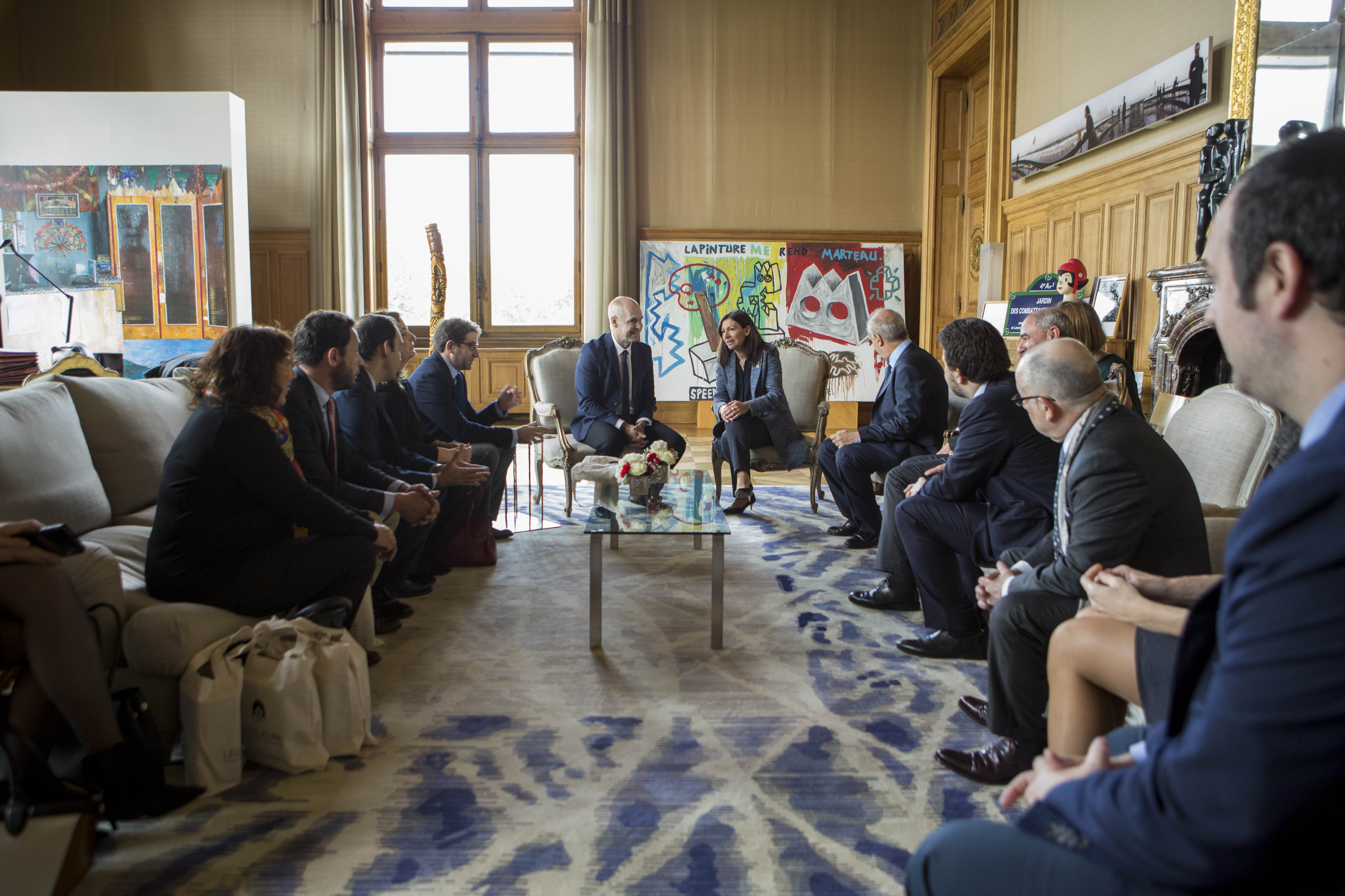 Horacio Rodríguez Larreta se reunió con los alcaldes de Madrid, París y Berlín 