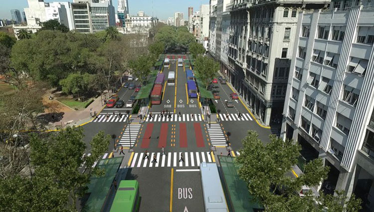 El Metrobus del Bajo, visto desde un dron