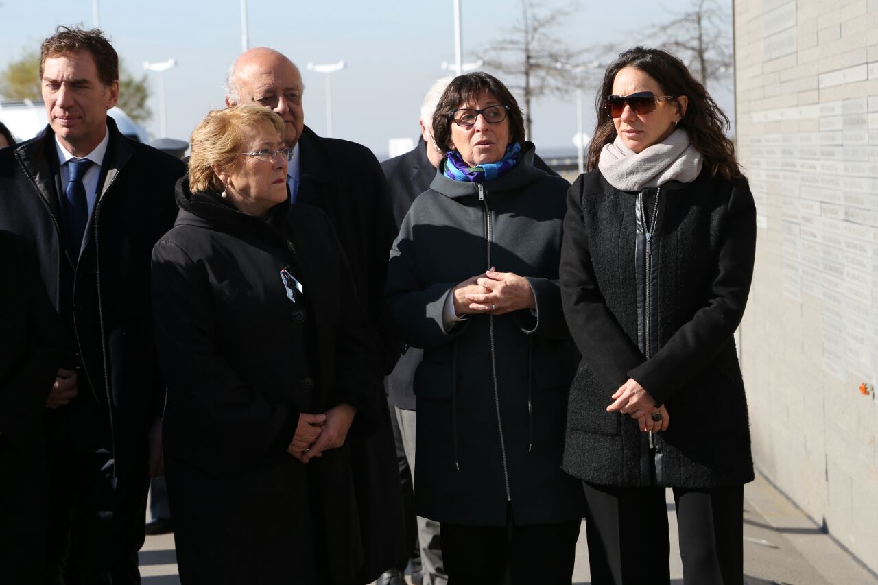 Michelle Bachelet visitó el Parque de la Memoria