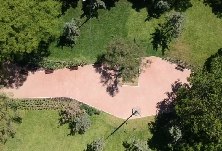 La remodelación del Parque Las Heras vista desde un drone