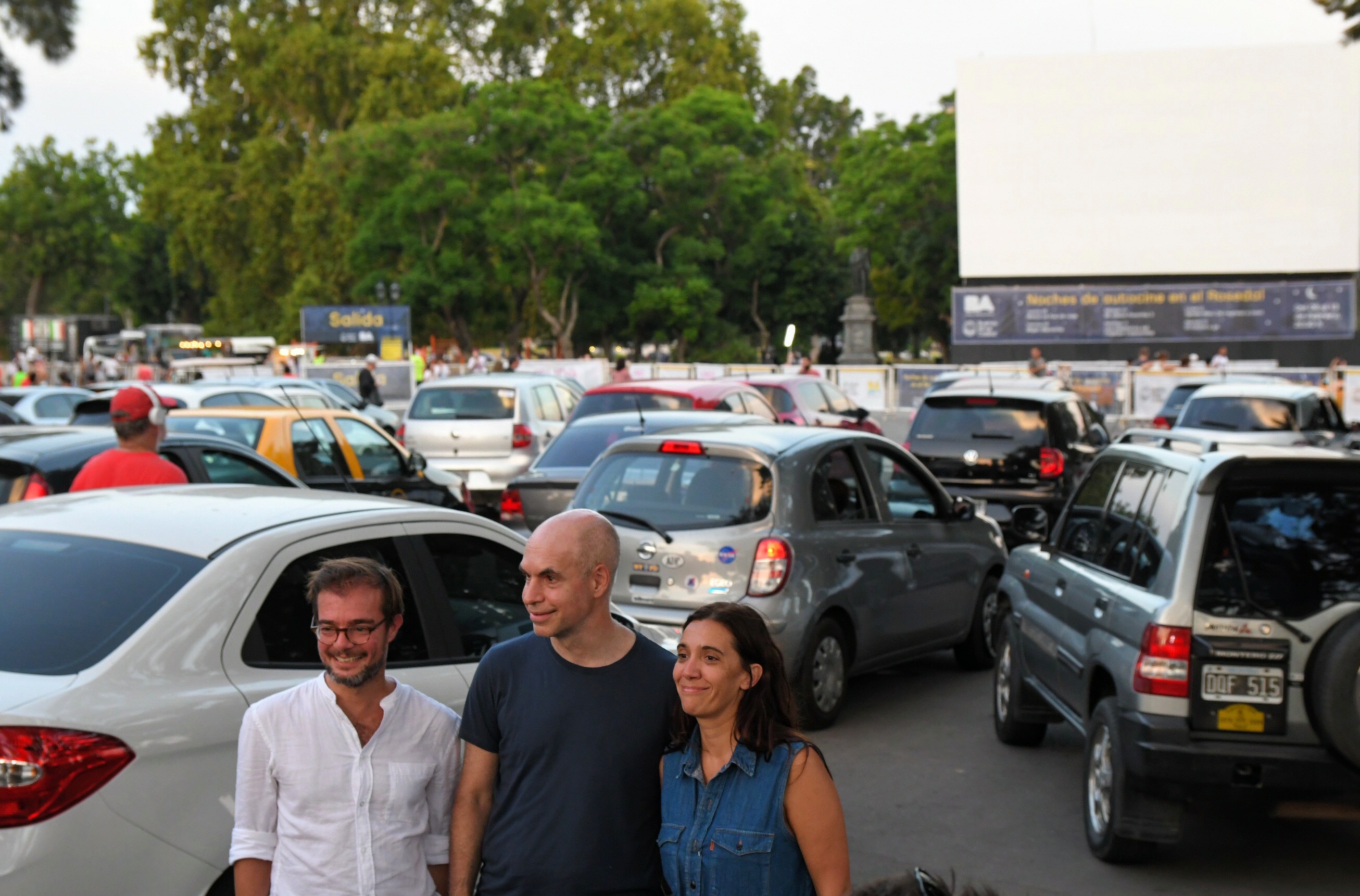 Horacio Rodríguez Larreta inauguró la décima edición del Autocine en el Rosedal