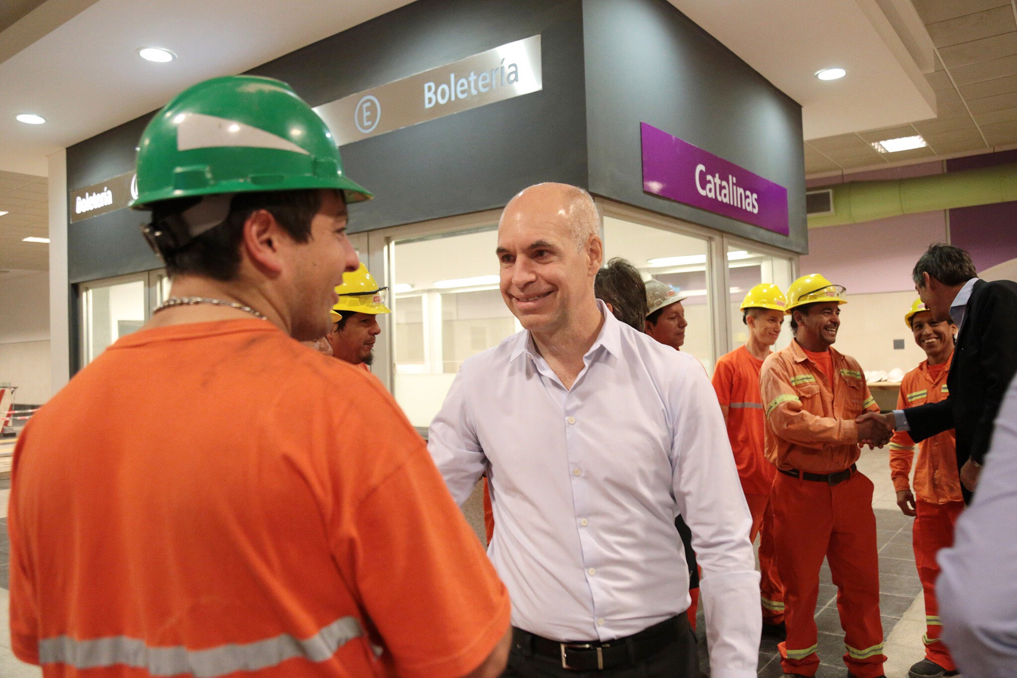 Rodríguez Larreta recorrió las obras de la Línea E del subte
