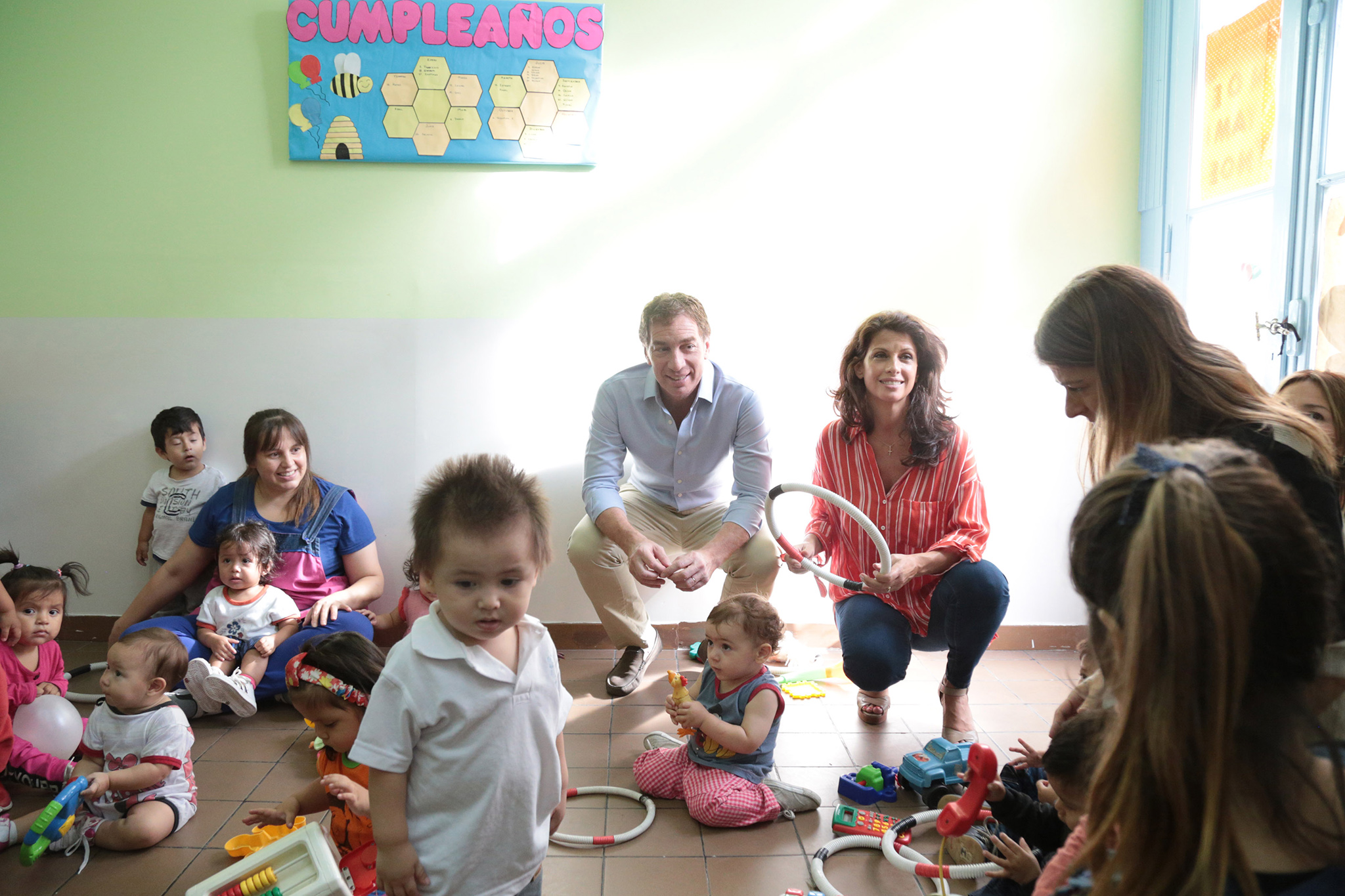 Diego Santilli visitó un Centro de Primera Infancia en Chacarita