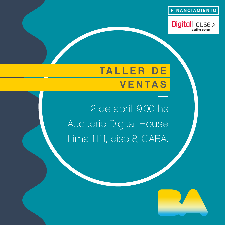 ¡Sumate al taller de ventas para emprendedores!