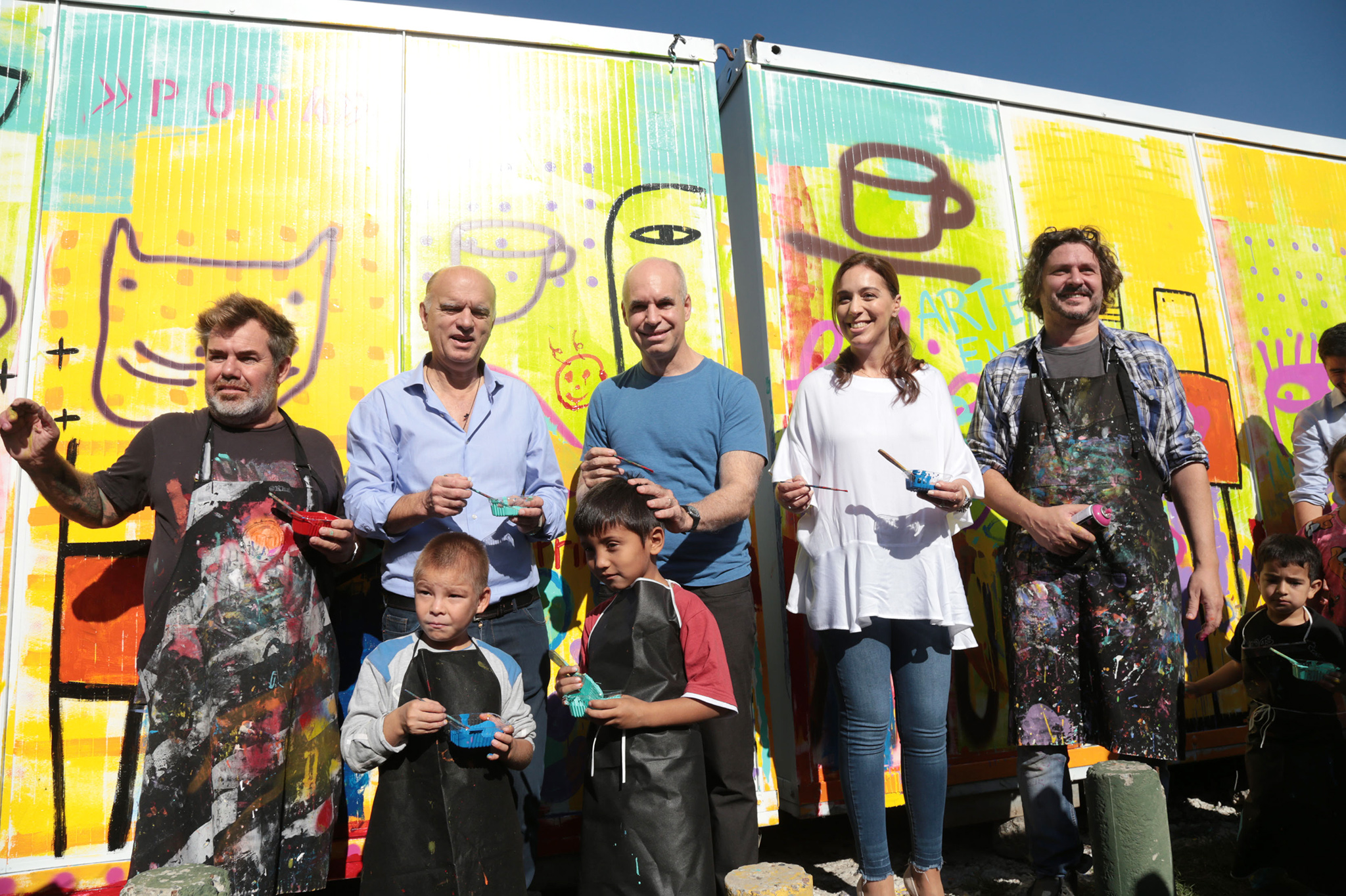 Rodríguez Larreta y Vidal presentaron el programa Arte en Barrios en la provincia 