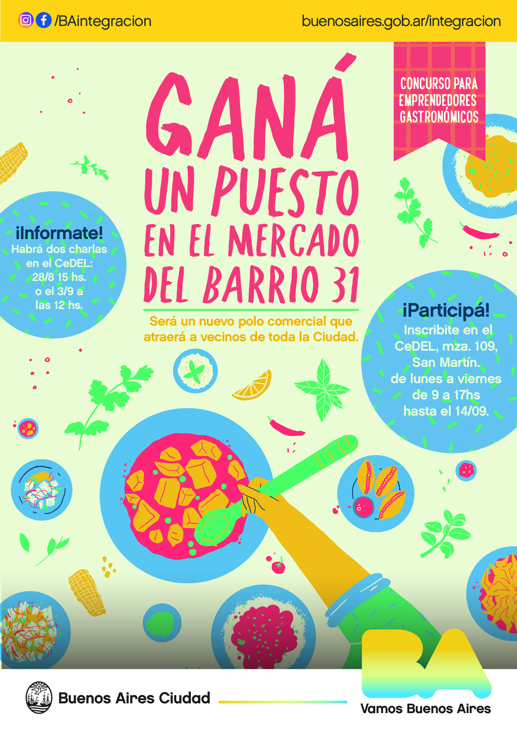 Ganá un puesto en el mercado del Barrio 31