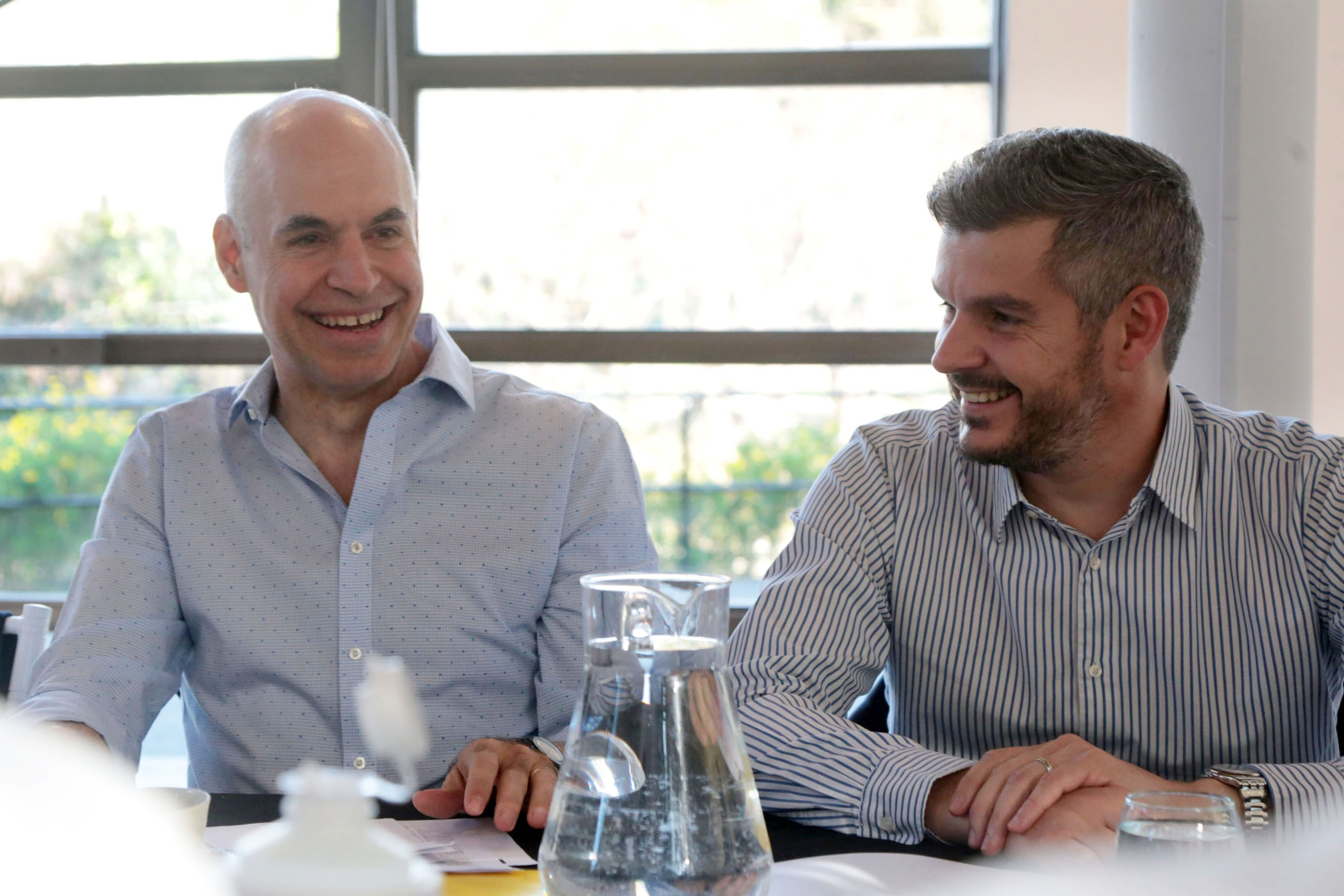 Horacio Rodríguez Larreta y Marcos Peña, en la reunión de Gabinete porteño