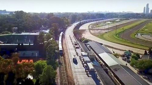 El Viaducto Mitre, desde un dron