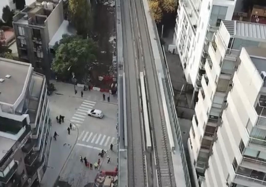 El nuevo cruce de Roosevelt, desde un drone