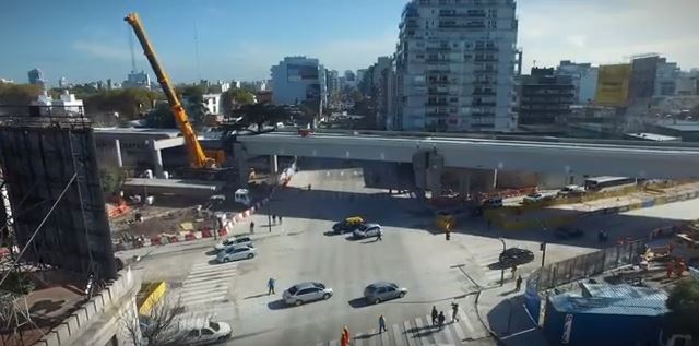 Viaducto San Martín: la avenida Juan B. Justo reabierta al tránsito, desde un drone
