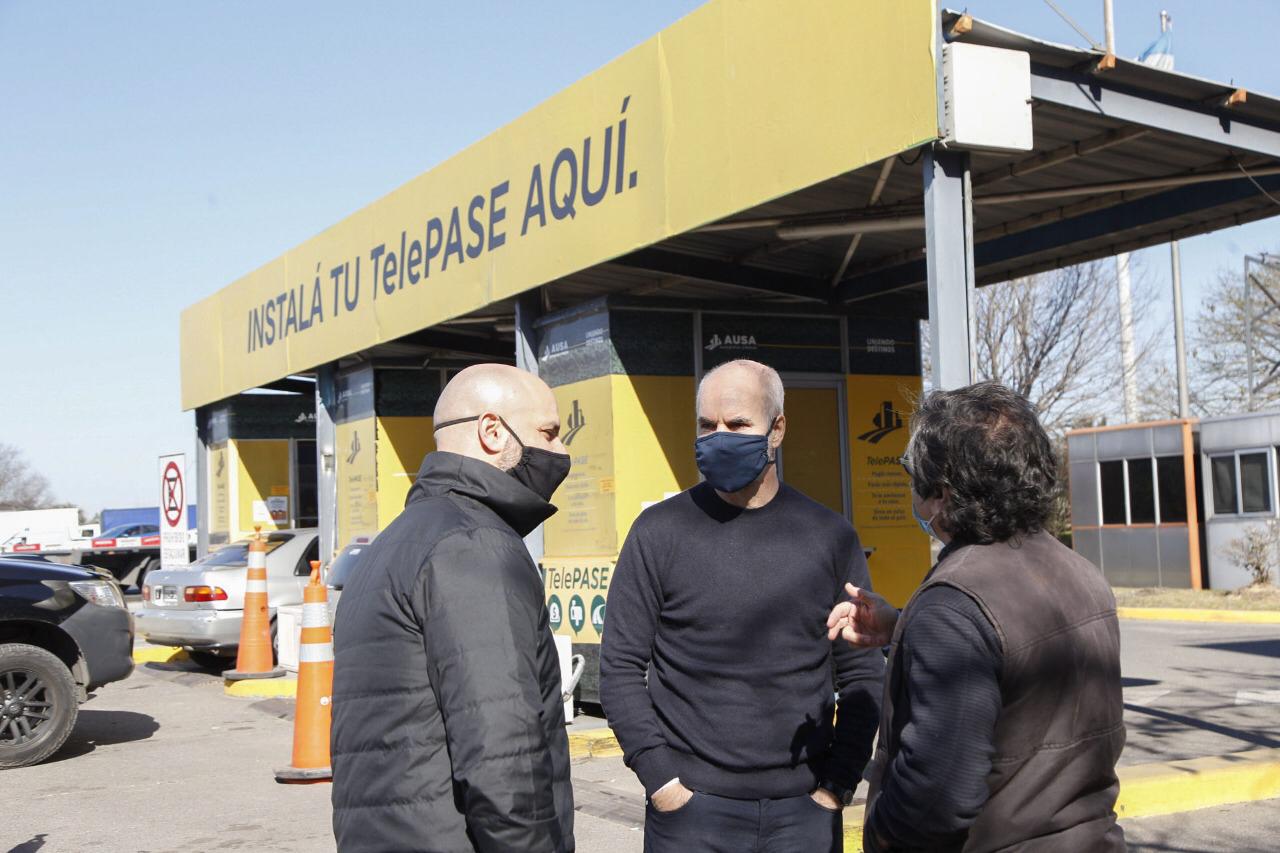 TelePASE: Rodríguez Larreta visitó el Peaje Parque Avellaneda