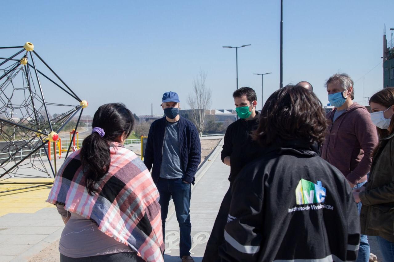 Horacio Rodríguez Larreta recorrió las obras del Camino de Sirga en Barracas