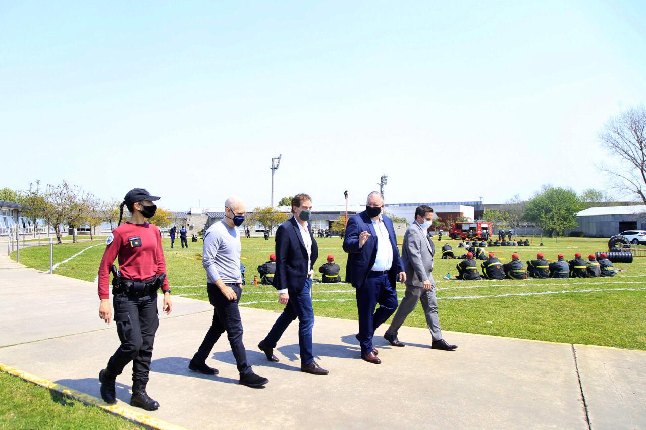 Rodríguez Larreta y Santilli visitaron el Instituto Superior de Seguridad Pública