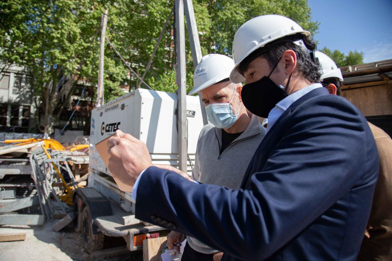Horacio Rodríguez Larreta recorrió una obra en construcción en el barrio de Montserrat