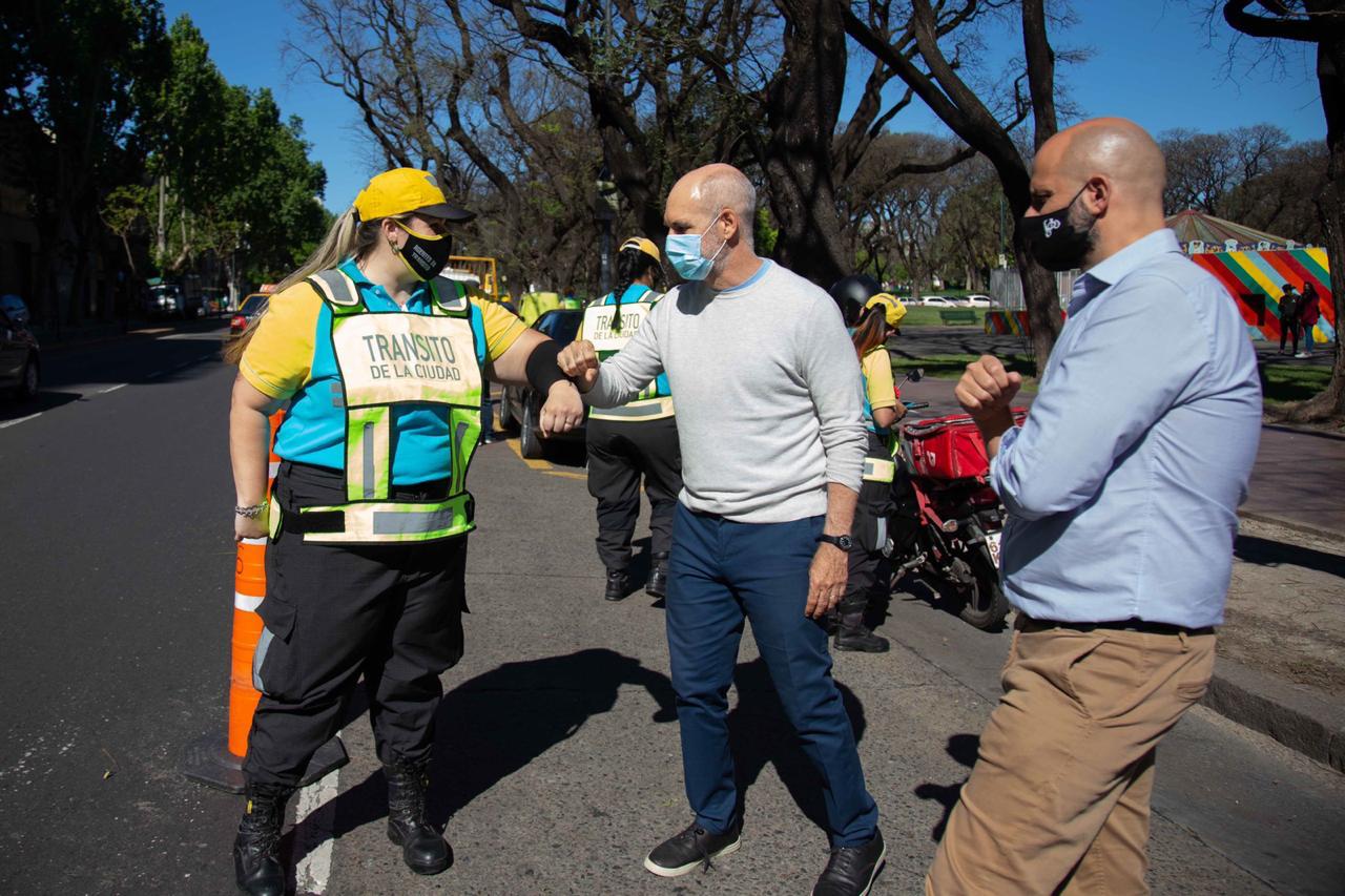 Rodríguez Larreta les agradeció a mujeres agentes de tránsito por su compromiso con la seguridad vial