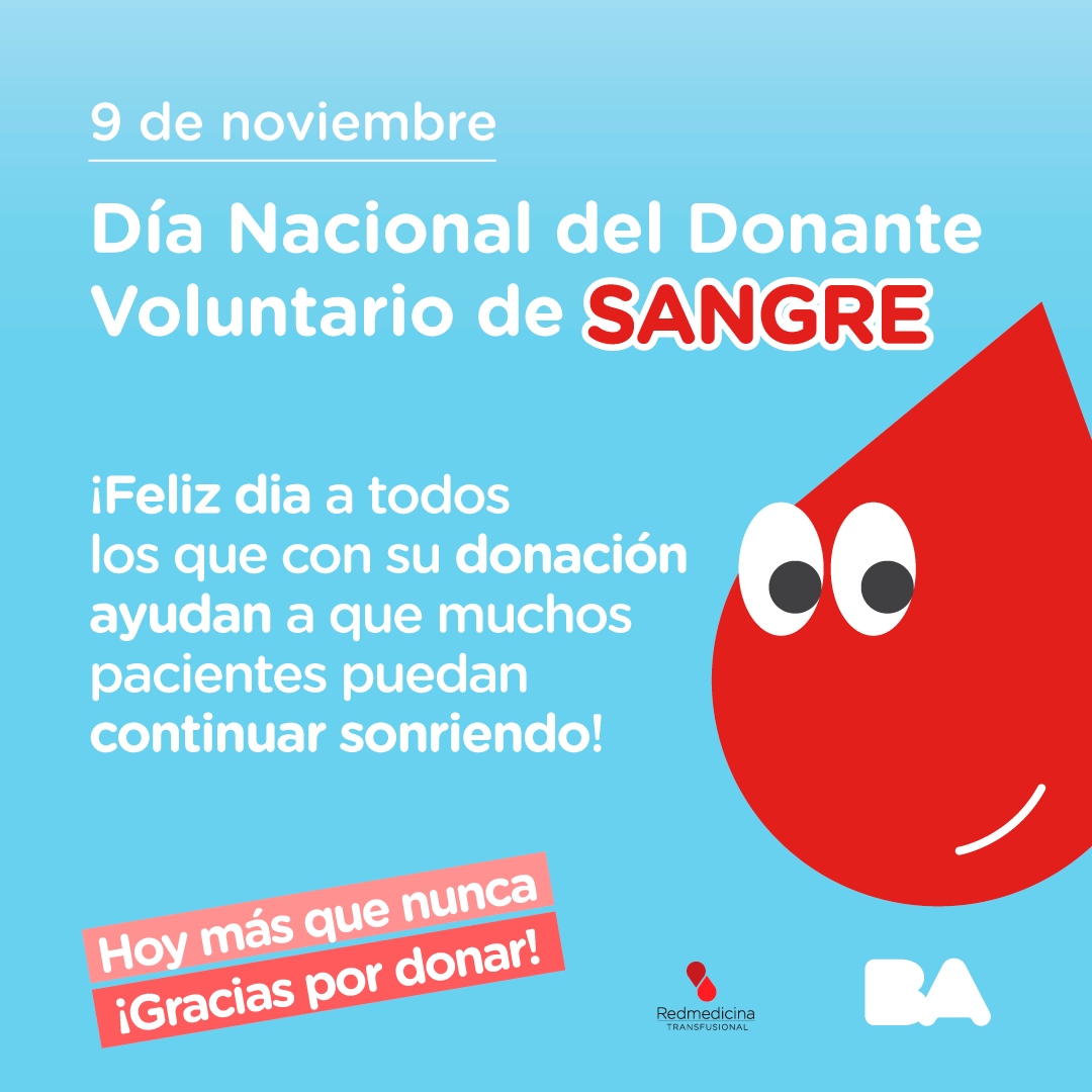 Día Nacional del Donante de Sangre: hoy más que nunca gracias por donar |  Buenos Aires Ciudad - Gobierno de la Ciudad Autónoma de Buenos Aires