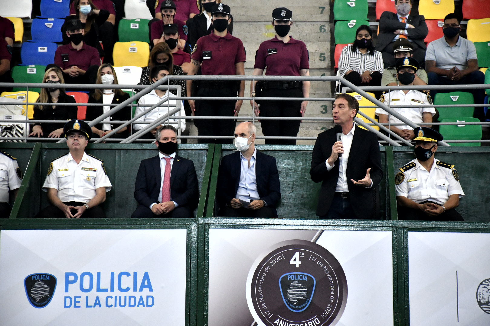 Rodríguez Larreta, Santilli y Berard encabezaron el acto por el cuarto aniversario de la Policía de la Ciudad 