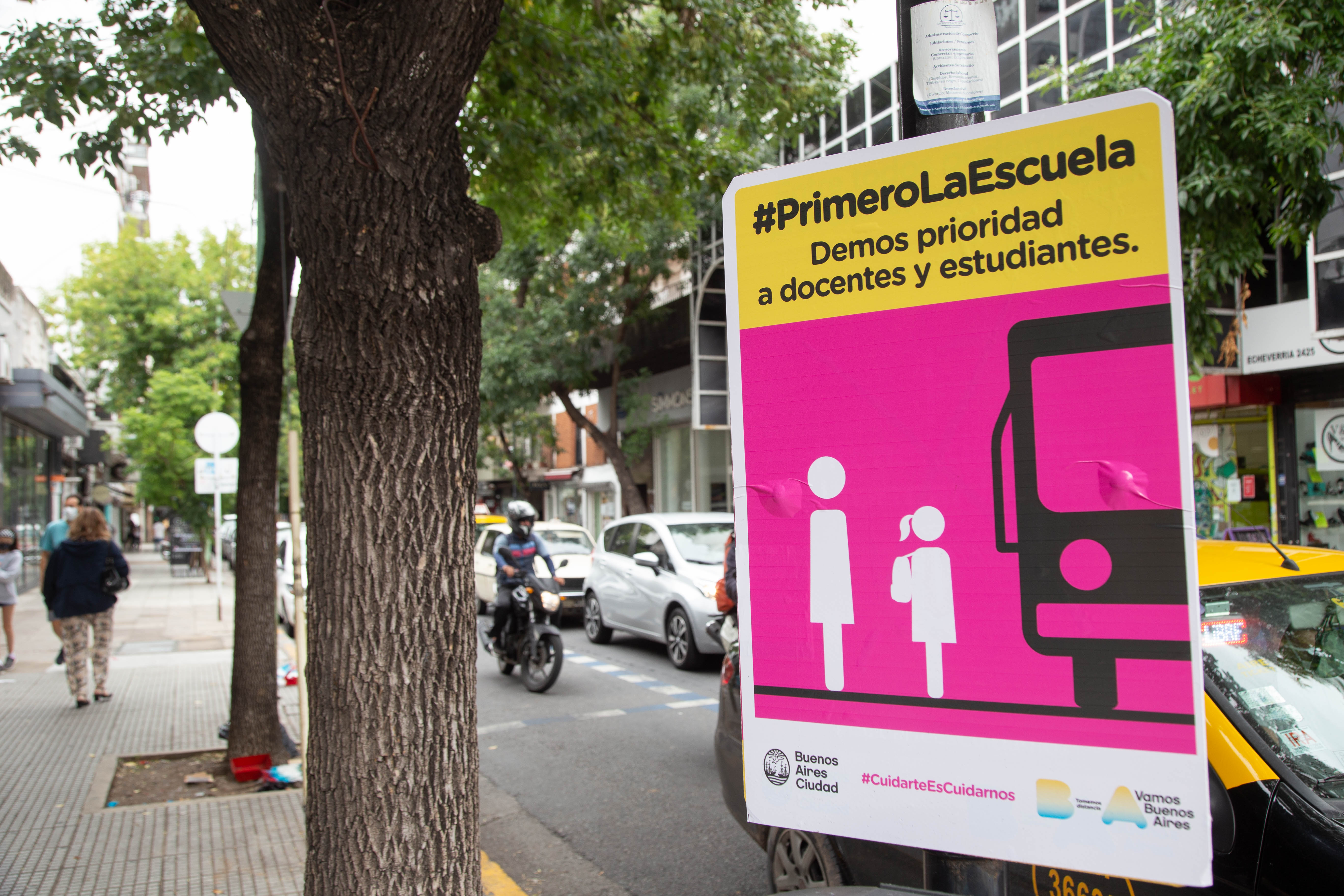 Cortes de calles al tránsito en entornos escolares