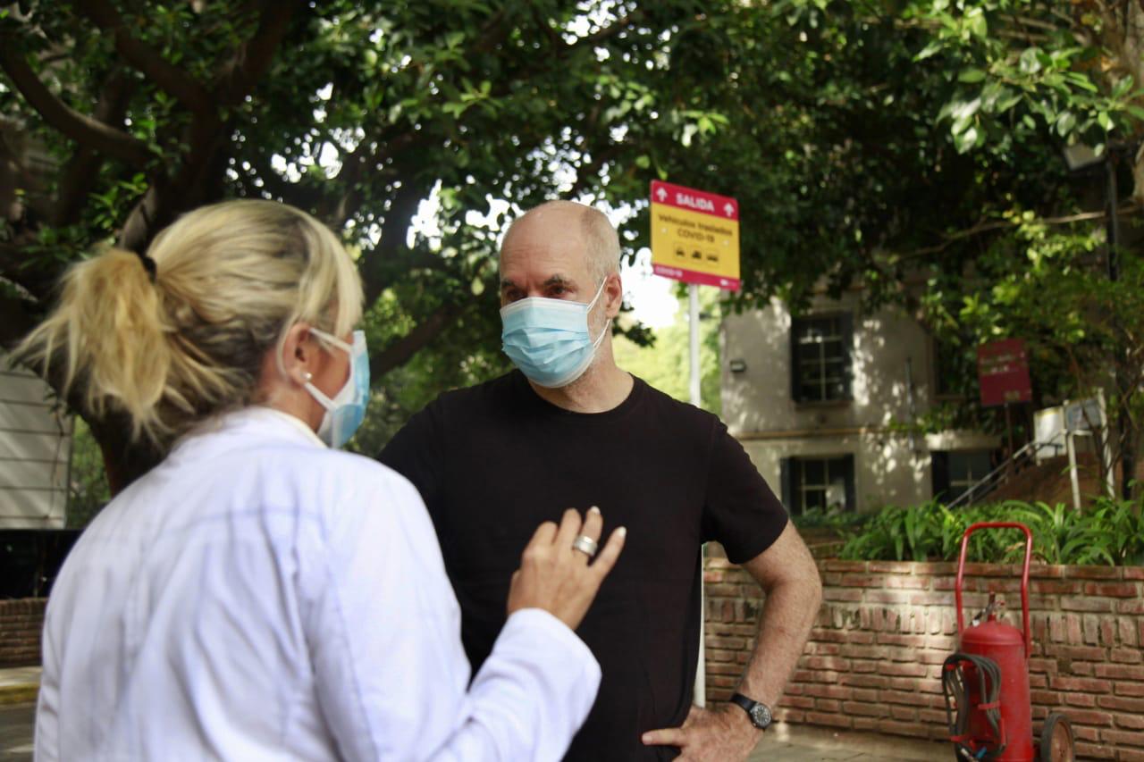 Rodríguez Larreta visitó la Unidad Febril de Urgencia del Hospital Rivadavia