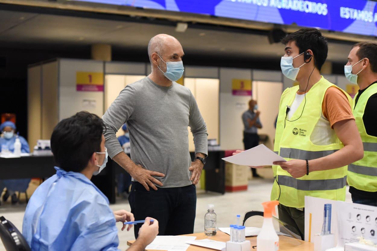 Rodríguez Larreta recorrió el centro de testeo Buenos Aires Arena