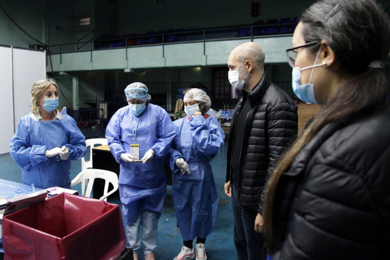 Rodríguez Larreta recorrió el dispositivo DetectAr que funciona en la Federación Argentina de Box