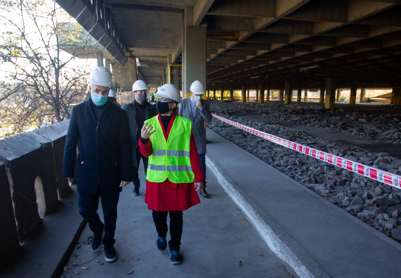 Rodríguez Larreta recorrió la obra de demolición del estacionamiento Dorrego en Palermo