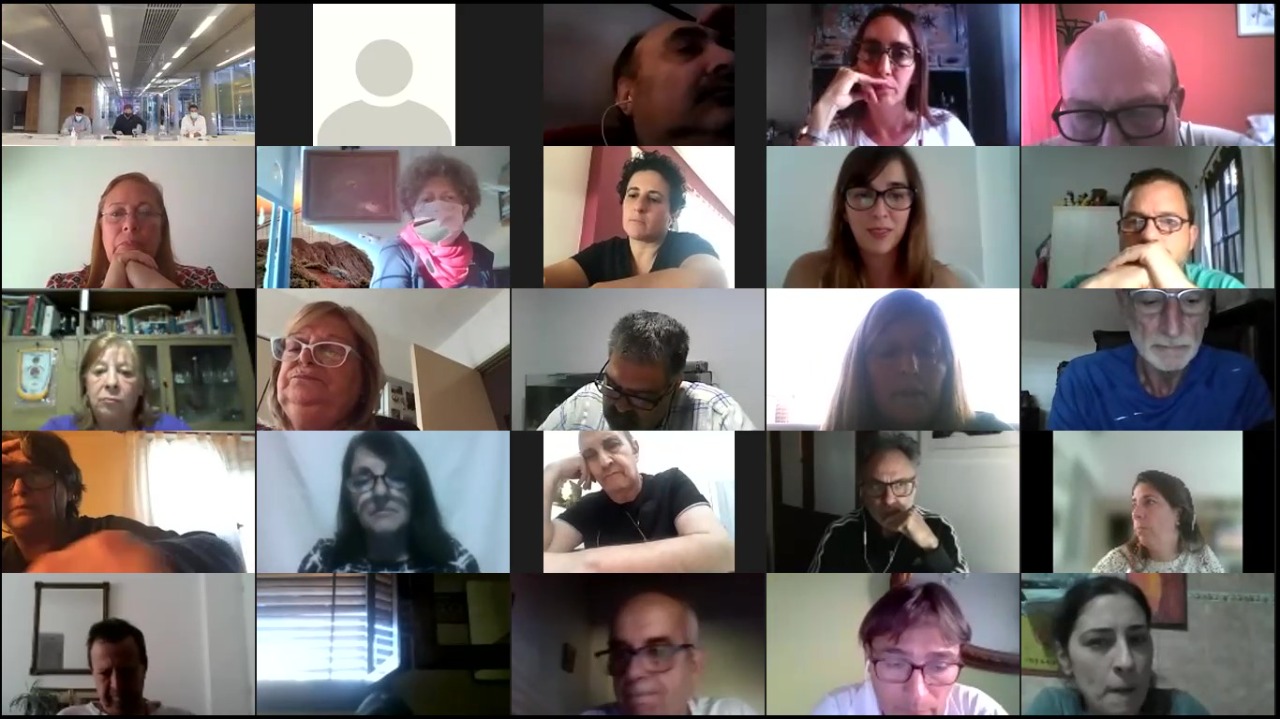 Reunión virtual de vecinos y vecinas de Saavedra con Diego