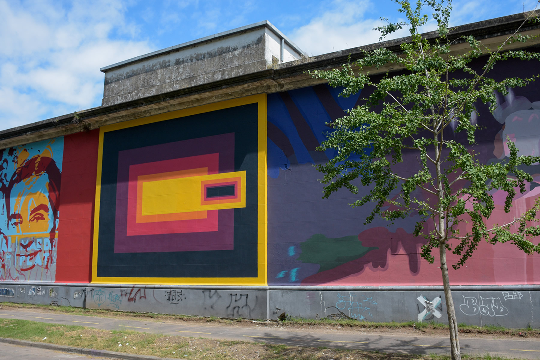 Punto Chacarita, mural de la calle Girardot