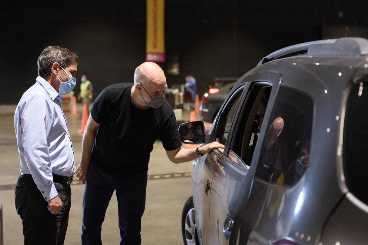 Rodríguez Larreta recorrió el Centro de Testeo La Rural