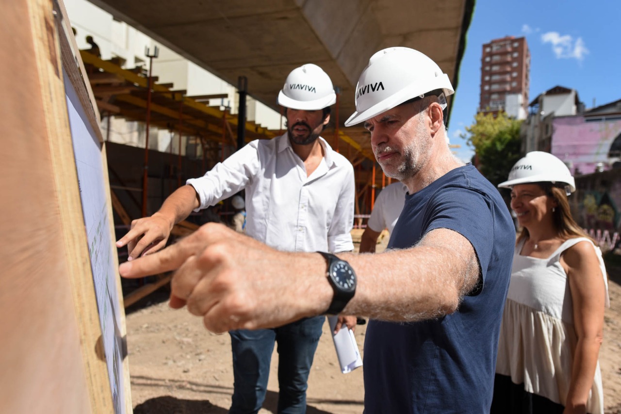 Rodríguez Larreta recorrió las obras en el bajo Viaducto Mitre