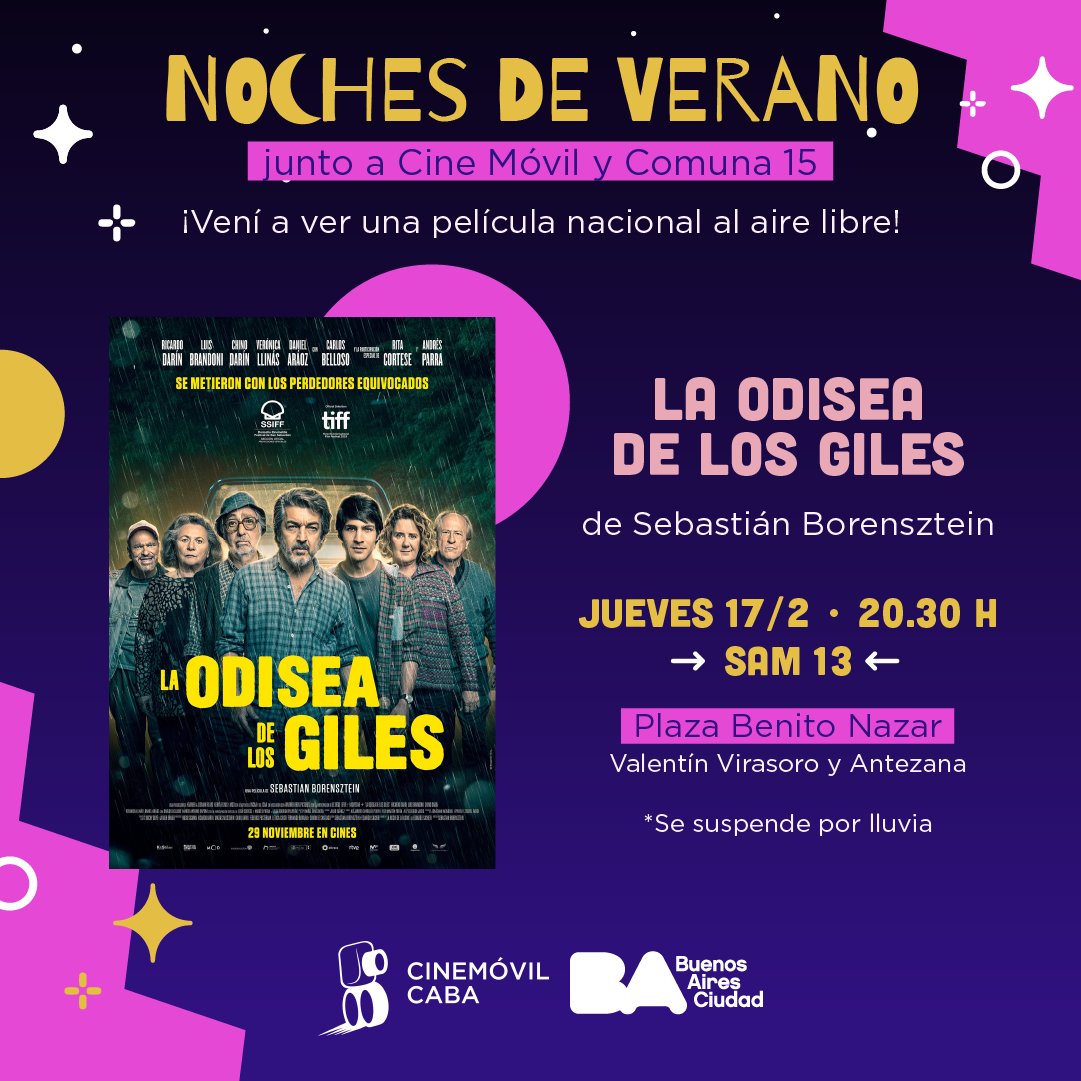 Cine Móvil continúa este jueves y viernes con La odisea de los giles y Bruno Motoneta
