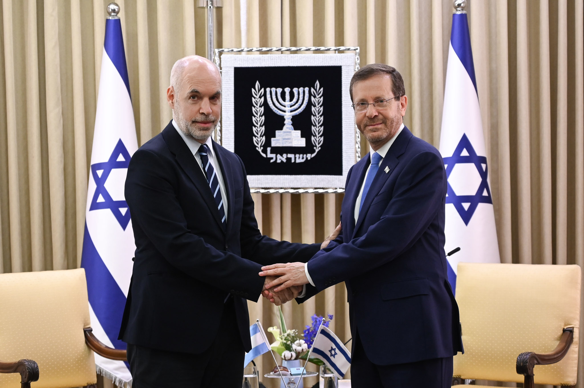 Rodríguez Larreta se reunió con Isaac Herzog, presidente de Israel