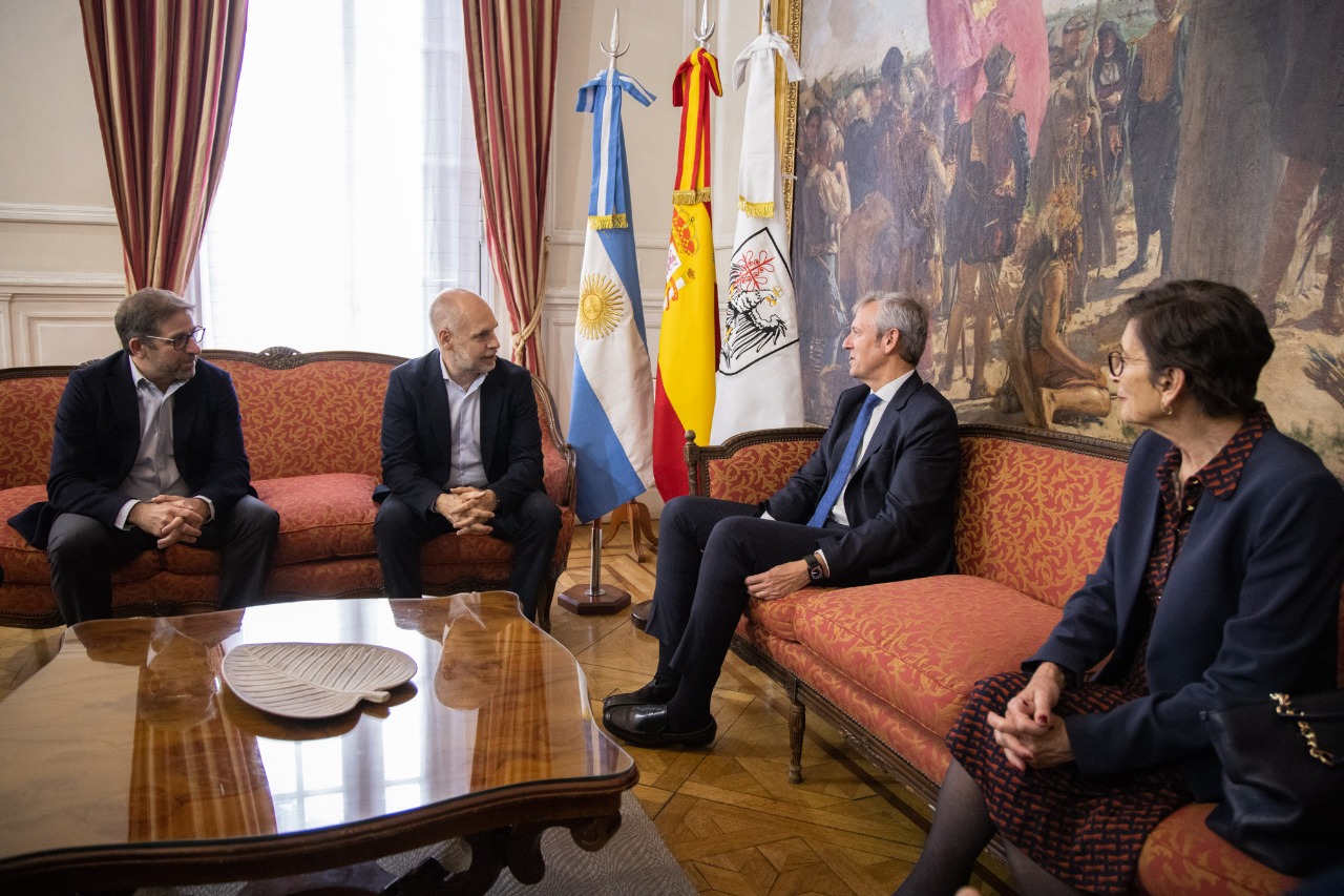 Rodríguez Larreta recibió al presidente de la Xunta de Galicia y del Partido Popular (PP) de Galicia