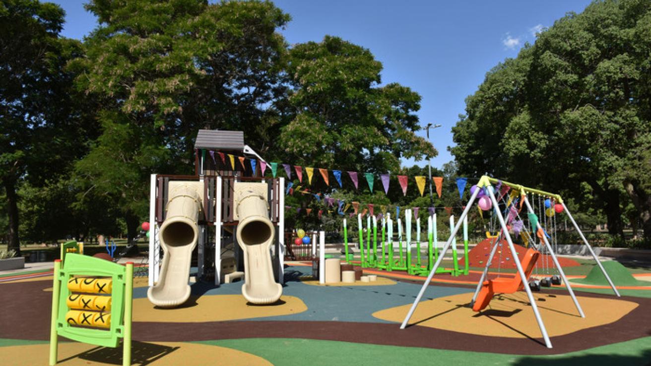 Parque Avellaneda: se renueva el circuito deportivo y el patio infantil principal