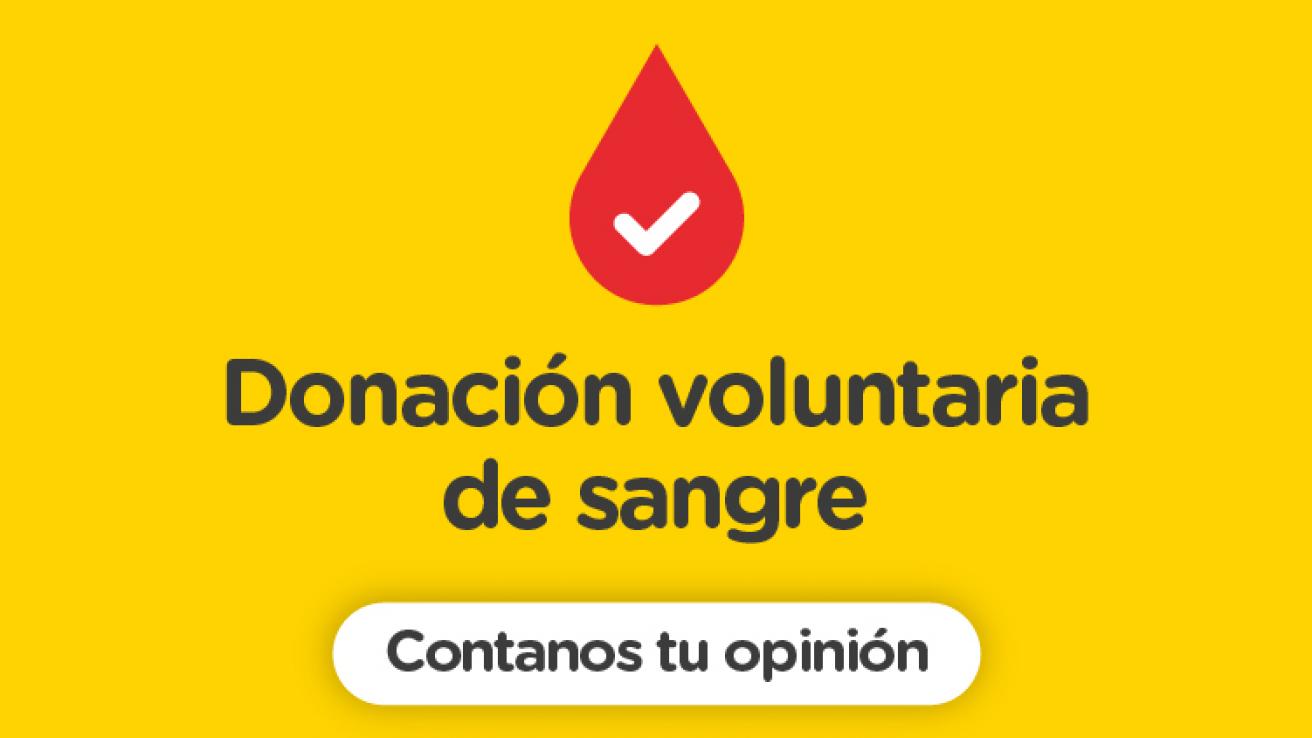 Donación voluntaria de sangre - Relevamiento
