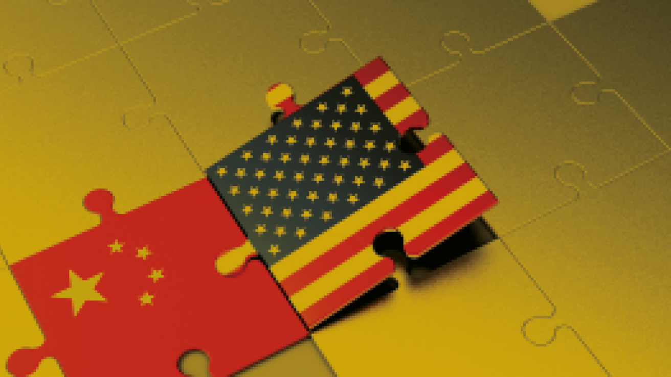 Banderas de china y EEUU