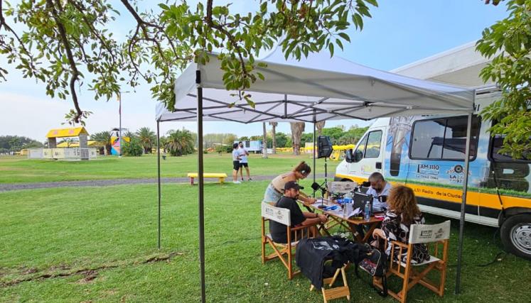 Estudio Móvil de La Once Diez en BA Playa