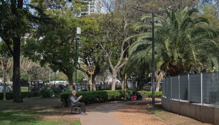 Vista de la Plaza Rodriguez Peña