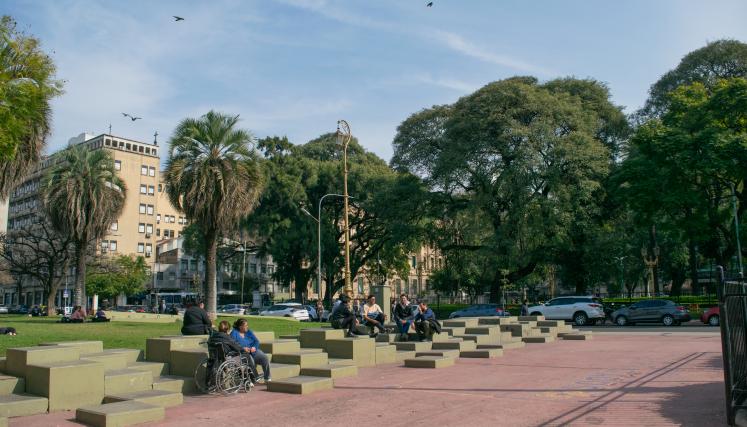 Vista de la Plazoleta Jardín de los Maestros