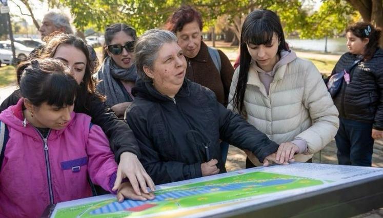 Nuevo mapa háptico en el Lago Regatas de Palermo