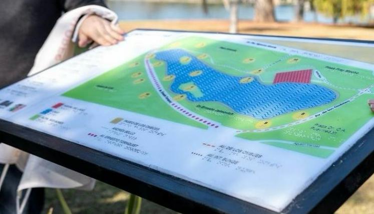 Nuevo mapa háptico en el Lago Regatas de Palermo