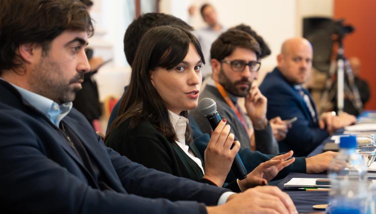 Tamara Laznik hablando en representación de la Ciudad Autónoma de Buenos Aires