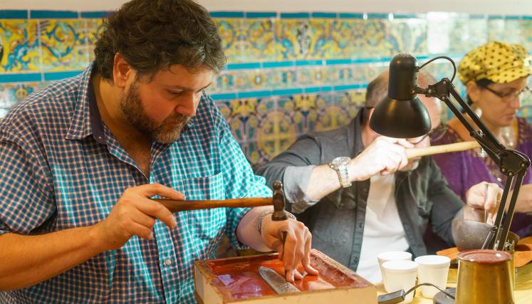 El Maestro Sabatini con alumnos avanzados