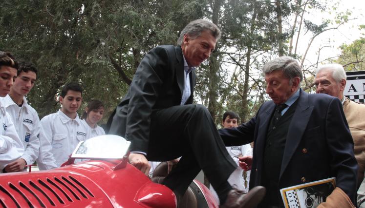 El jefe de Gobierno de la Ciudad de Buenos Aires,  Mauricio Macri, inauguró hoy el  Paseo Fangio en el Parque Tres de Febrero de Palermo .  Fotos Matias Repetto-gv/GCBA.-