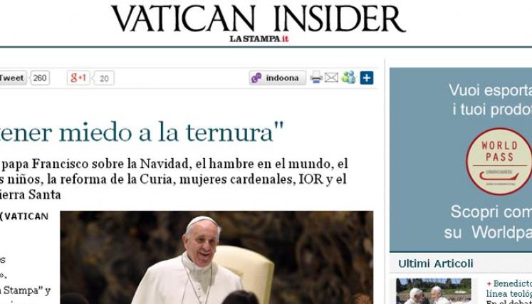 Una charla muy distendida entre el Papa Francisco y La Stampa.