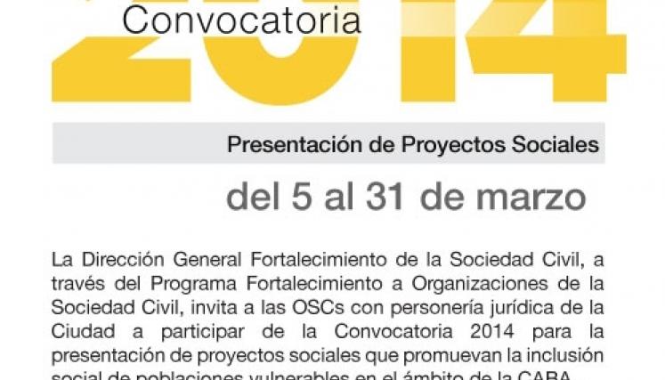Convocatoria a Organizaciones de la Sociedad Civil